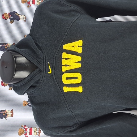 Nike Team University of Iowa black & gold raised font youth XL adult med hoodie - Picture 2 of 7